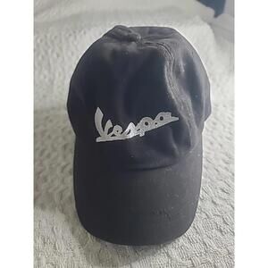 Vespa Blavk Adjustable Baseball Hat Cap